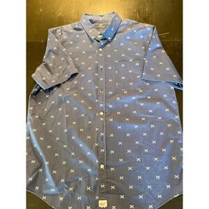 Vineyard‎ Vines Slim Fit Murray Shirt Mens Large Blue Paddle Print Button Down